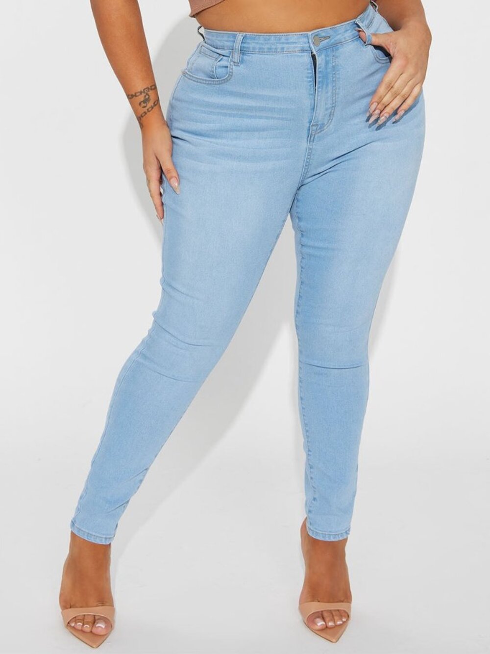 Fashion Nova Light Wash Skinny Jeans
